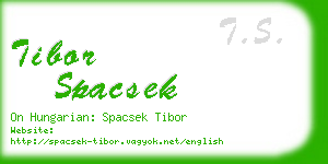 tibor spacsek business card